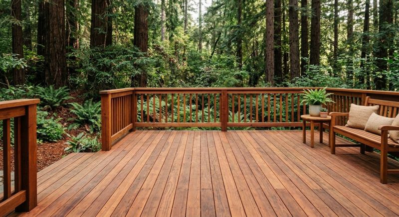 Redwood Deck Installation in Olympia, WA
